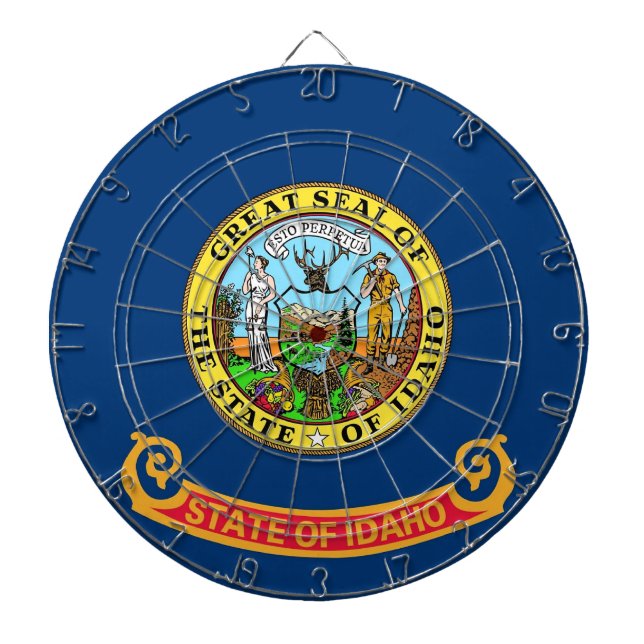 Dartboard with Flagga of Idaho, USA Darttavla (Framsidan)