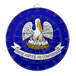 Dartboard with Flagga of Louisiana, USA Piltavla