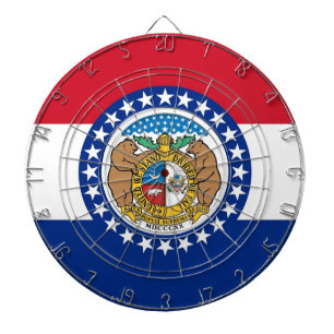 Dartboard with Flagga of Missouri, USA Darttavla
