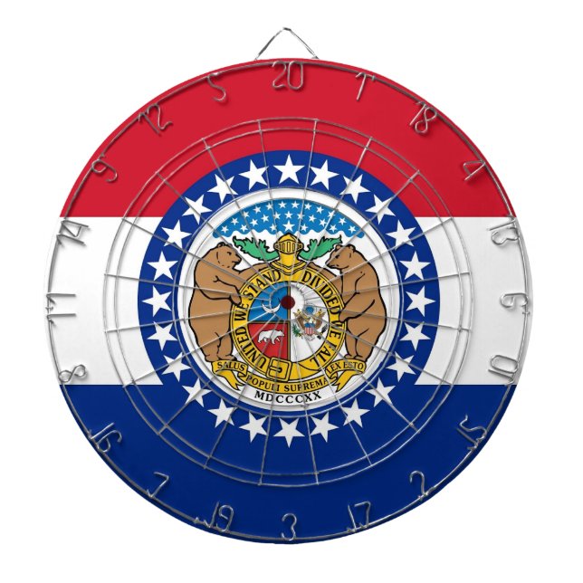 Dartboard with Flagga of Missouri, USA Darttavla (Framsidan)