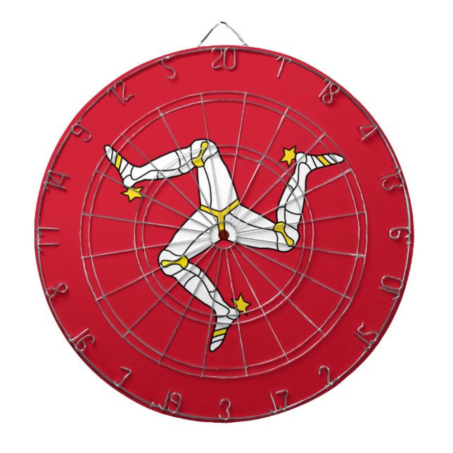 Dartboard with Isle of Man Flagga, Förenade kungar Piltavla (Framsidan)