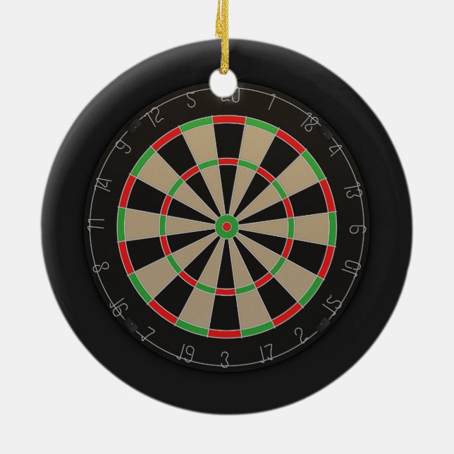Dartboardälskare Julgransprydnad Keramik (Baksidan)