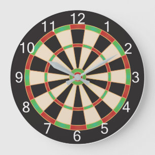 Dartboarden tar tid på stor klocka