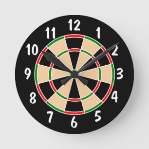 Dartboardväggklocka Rund Klocka