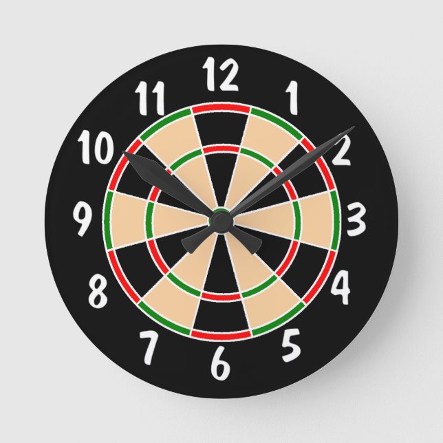 Dartboardväggklocka Rund Klocka (Framsida)