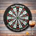 Dartender, Random Cocktail Dartboard Darttavla<br><div class="desc">Slumpmässig cocktail-generator med färg och två anpassningsbar. Inte bara ett dryckesspel. Kasta en pil till yttercirkeln om du vill välja basdrycken och två mörkare till innercirklar för dina blandare. Kontakta mig med dina anpassningsbar färg val eller drycker.</div>