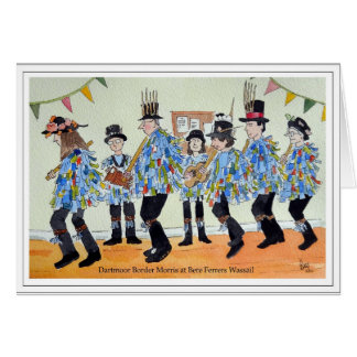 Dartmoor gräns Morris på Bere Ferrers Hälsningskort