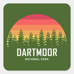 Dartmoor National Park Fyrkantigt Klistermärke