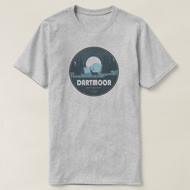 Dartmoor National Park Hjort T Shirt (Design framsida)