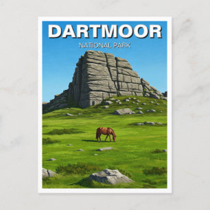Dartmoor National Park Horse Travel Vykort
