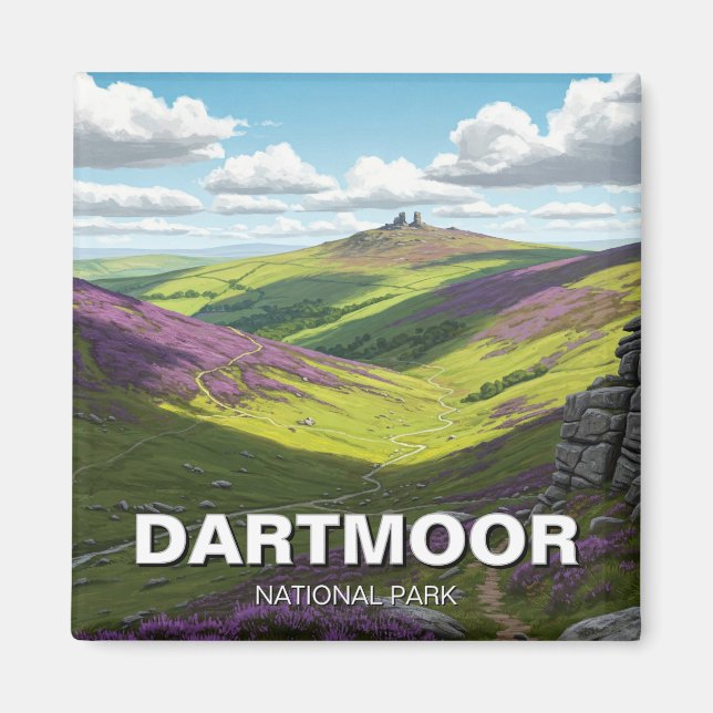 Dartmoor National Park Travel Magnet (Framsidan)