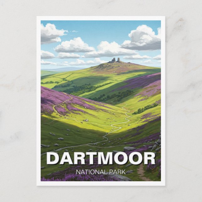 Dartmoor National Park Travel Vykort (Framsida)
