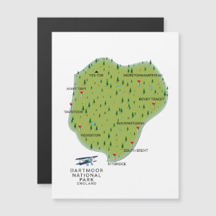 Dartmoor nationalpark England Karta