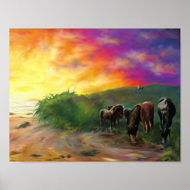 Dartmoor Ponies Poster (Framsidan)