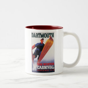 Dartmouth 1938 Vinterkarnival Två-Tonad Mugg