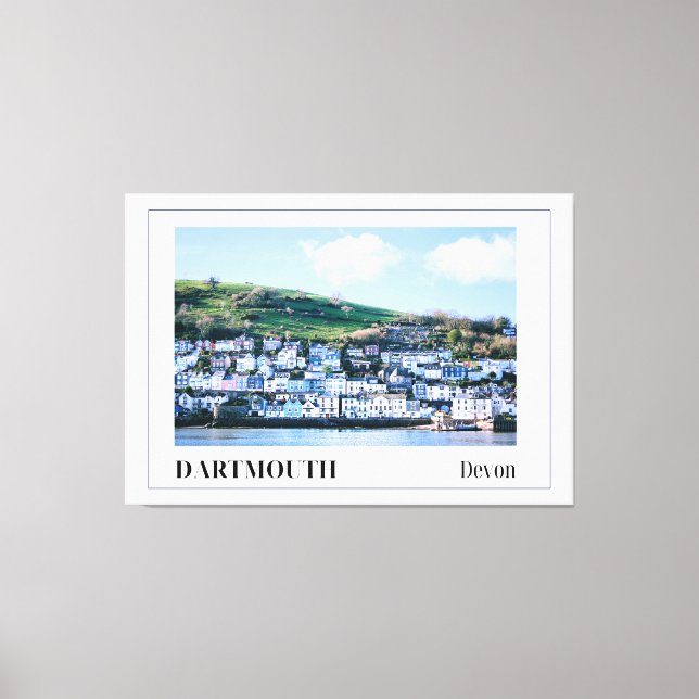 Dartmouth, Devon, England Canvastryck (Framsida)