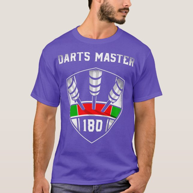 Darts 180 Emblem eller Ton 80 Darts Master Darts T Shirt (Framsida)