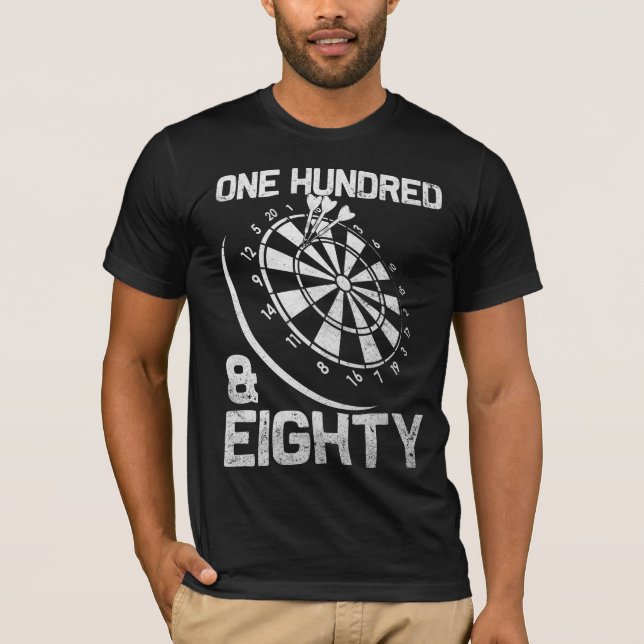 Darts 180 Triple 20 Dartboard 108 T Shirt (Framsida)