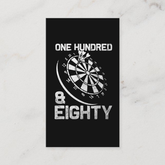 Darts 180 Triple 20 Dartboard 108 Visitkort (Framsida)
