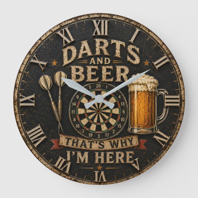 Darts and Beer Stor Klocka (Framsida)