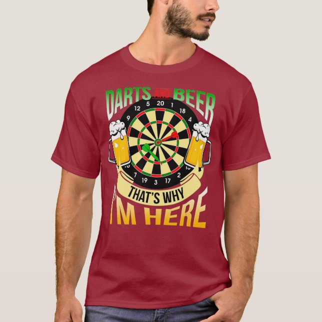 Darts and Beer Thors Varför jag är här T Shirt (Framsida)