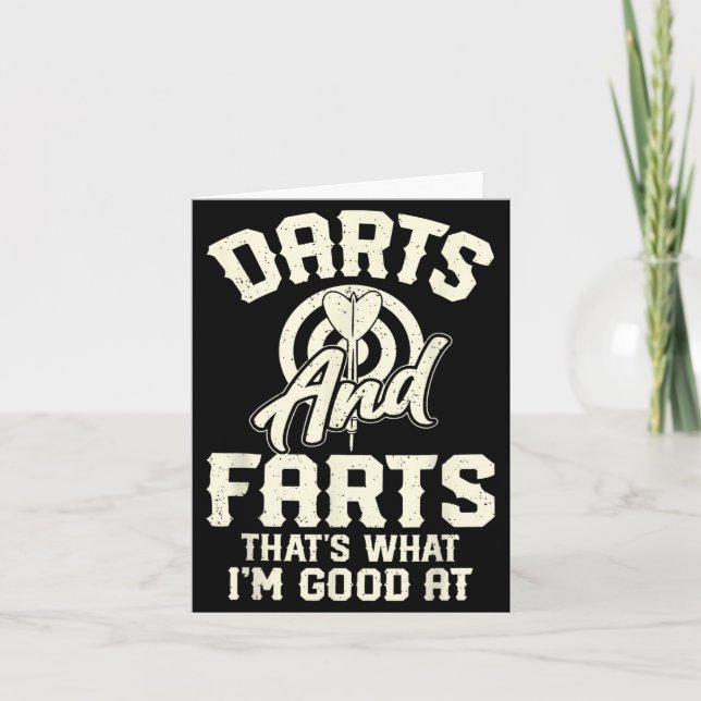 Darts And Farts That's What I'm Good At Funny Dart Kort (Framsida)