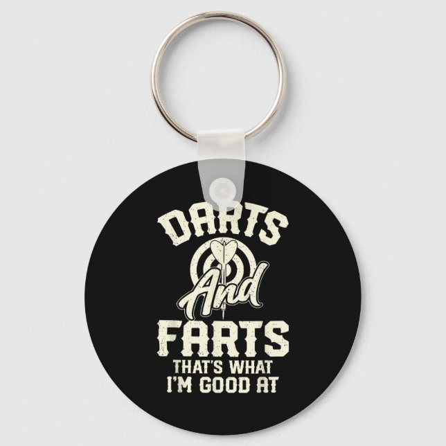 Darts And Farts That's What I'm Good At Funny Dart Nyckelring (Framsida)