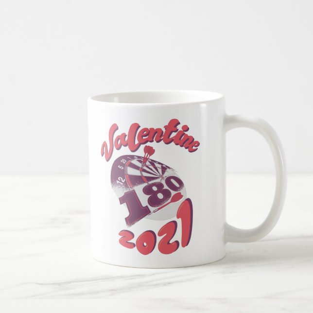 Darts är min Alla hjärtans dag 2021 Kaffemugg (Höger)