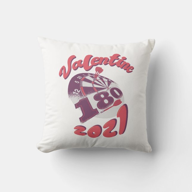 Darts är min Valentine 2021 Kudde (Framsida)
