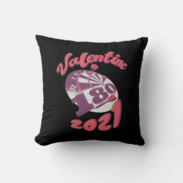 Darts är min Valentine 2021 Kudde (Framsida)