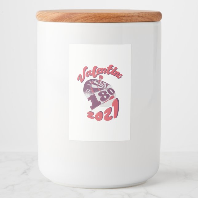 Darts är min Valentine 2021 Mat Etikett (Framsida)