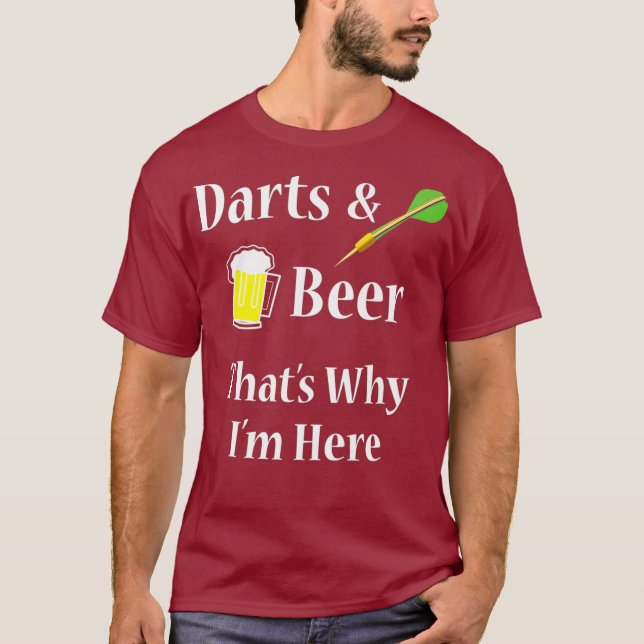 Darts Beer Funny för Dart Player Premium T Shirt (Framsida)