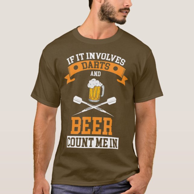 Darts Beer Gift T Shirt (Framsida)