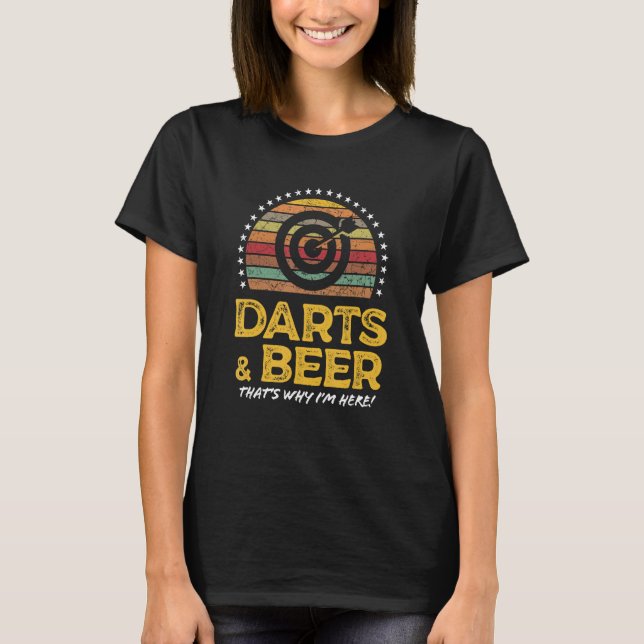 Darts & Beer League Player  Quote Graphic T Shirt (Framsida)
