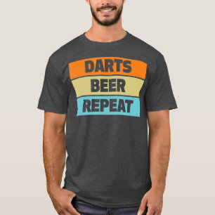 Darts Beer Repeat Funny Dartboard League T Shirt