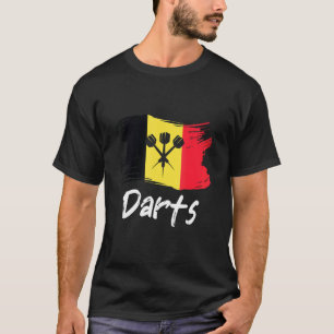 Darts Belgium Flagga Dart Throwing Belgium Land D T Shirt
