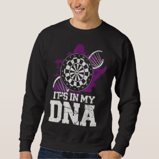 Darts Board Vintage Det finns i mitt DNA Lång Ärmad Tröja