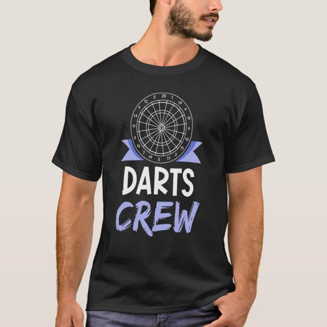 Darts Crew  Dart Hobby Spelare T Shirt (Framsida)