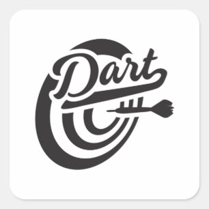 Darts Dart 180 Dartboard Bullseye Arrow Gift Idea Fyrkantigt Klistermärke