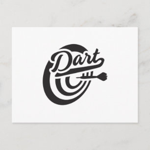 Darts Dart 180 Dartboard Bullseye Arrow Gift Idea Vykort