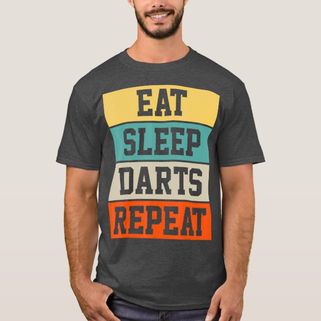 Darts Dart Player Retro Funny Gift T Shirt (Framsida)