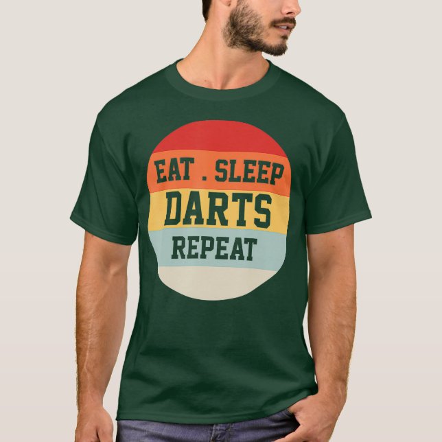 Darts Dart Player Retro Funny Gift T Shirt (Framsida)