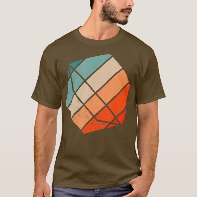 Darts Dart Retro Sunset Arrow T Shirt (Framsida)