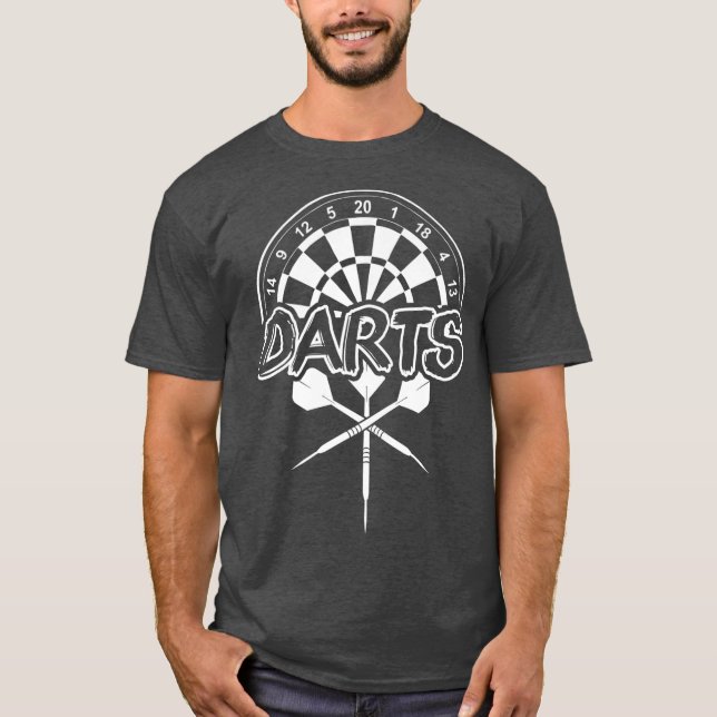 Darts dart-spelare mörkar Premium T Shirt (Framsida)