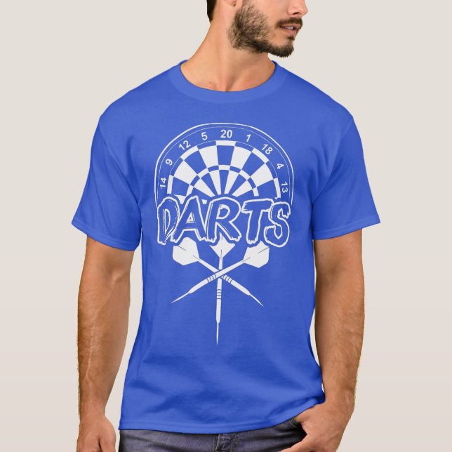 Darts dart-spelare mörkar start t shirt (Framsida)
