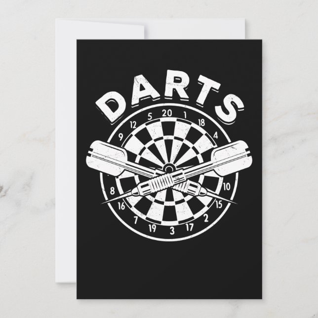 Darts Dartboard Manar Dart Player 180 Retro Inbjudningar (Framsida)