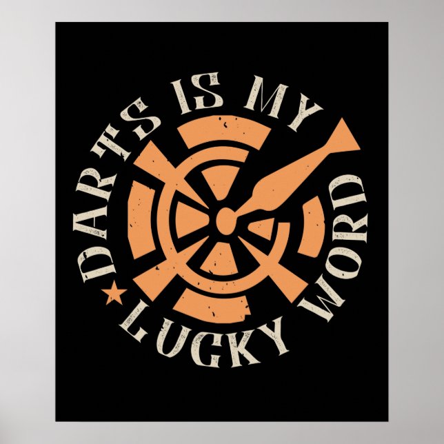 Darts - Darts är min Lucky Ord Poster (Framsidan)