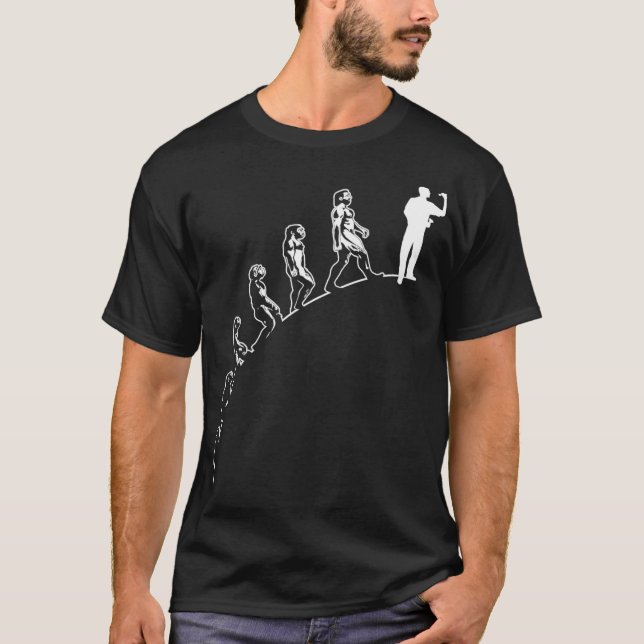 Darts Darts Player Team Evolution T Shirt (Framsida)