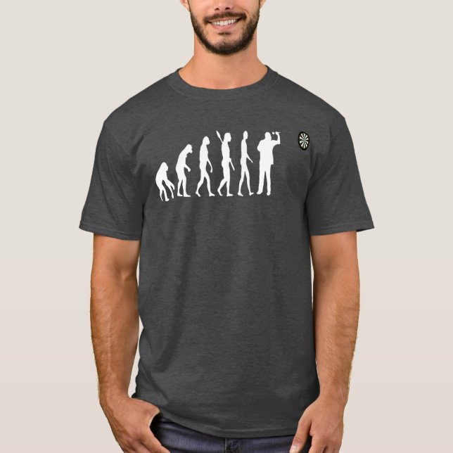 Darts Evolution Dartboard Dart Player Team T Shirt (Framsida)