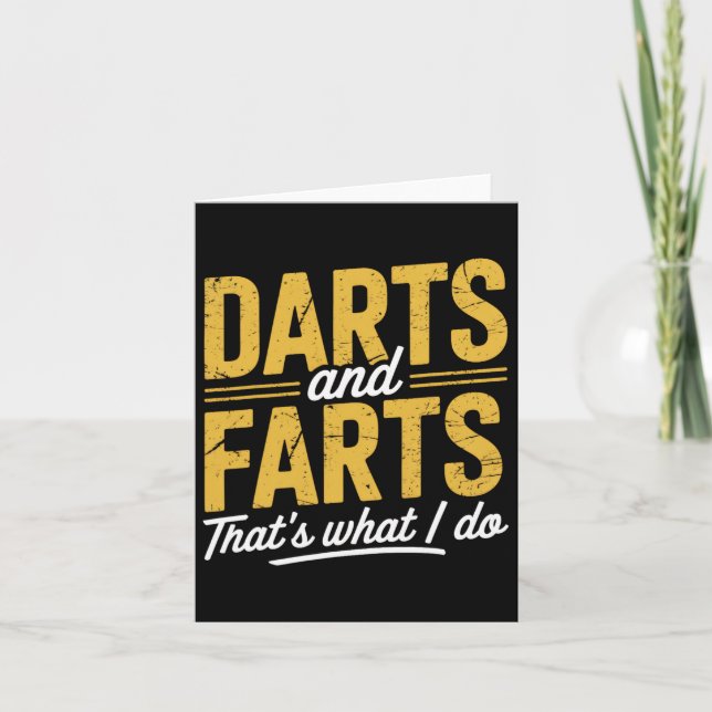 Darts Farts Funny Dart Ord Sarcasm Dart Manar Wo Kort (Framsida)